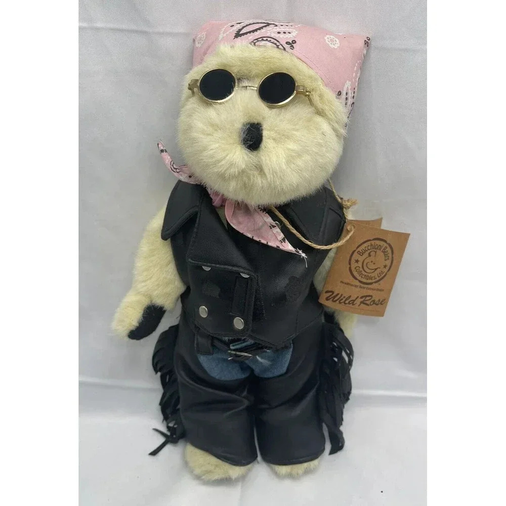 RARE Bucchioni Bears Collectibles Wild Rose Teddy Bear VTG Handmade 1999 Plush